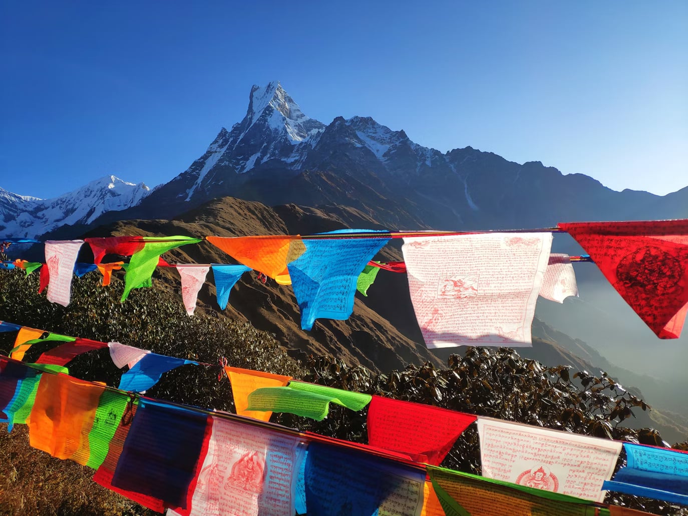 Traditional Nepalese homestay with mountain views